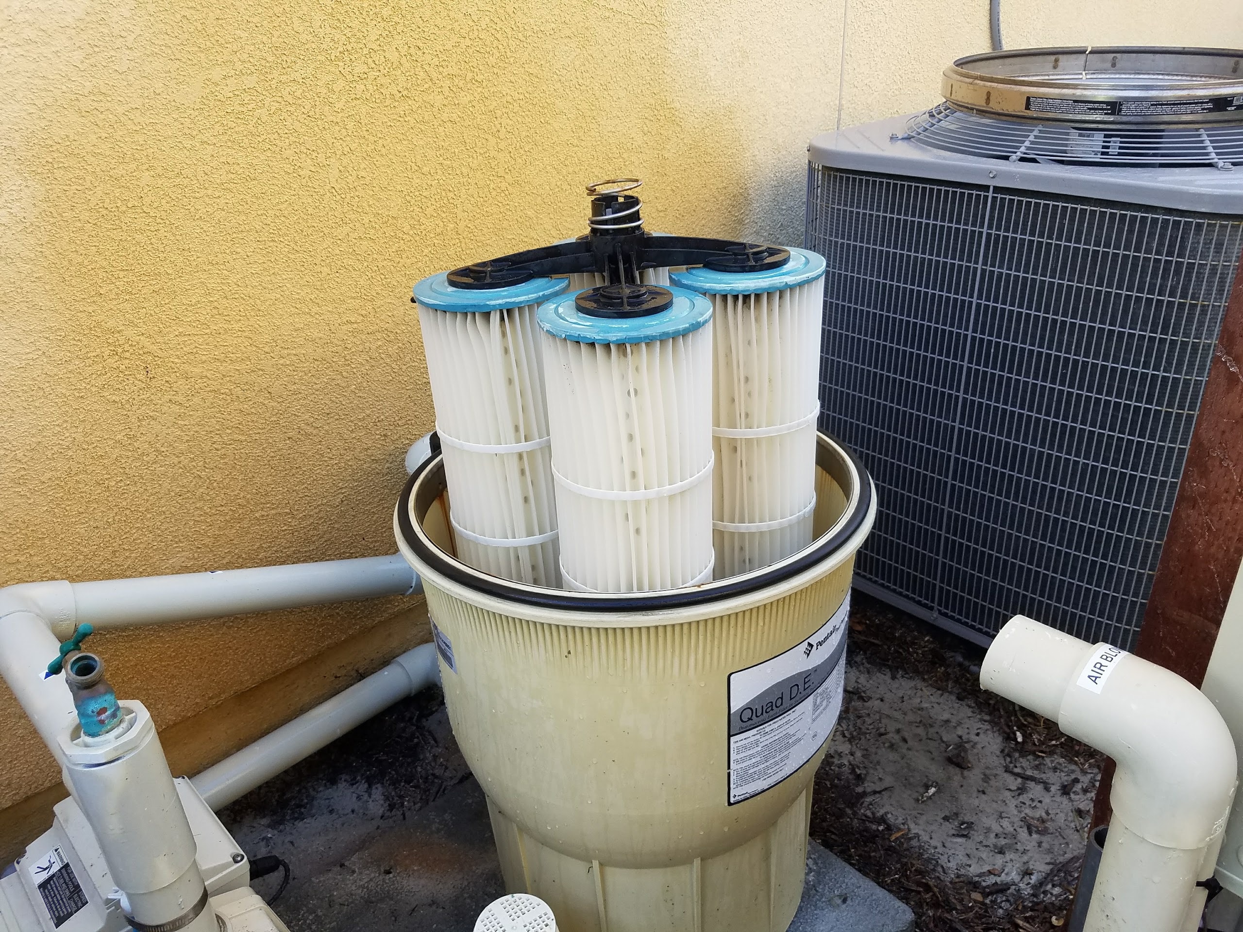 Automated pool cleaning system in action